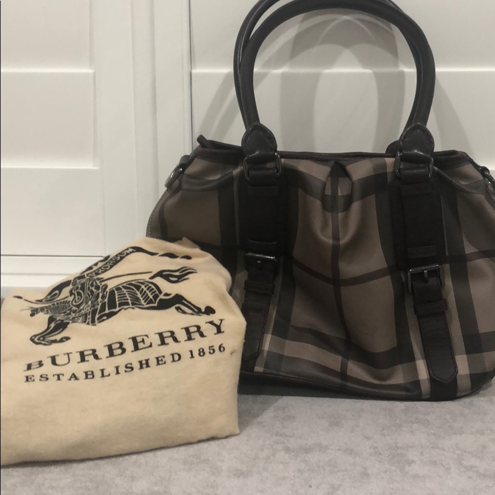 BURBERRY Smoked Check Northfield Tote Bag